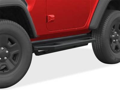 APS - APS Truck Armor Running Boards Black for 18-25 Wrangler JL 2DR IA10SAA6B