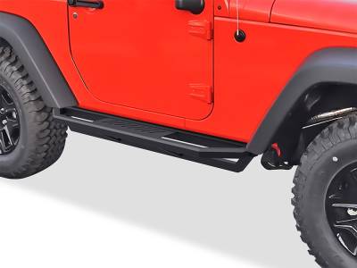 APS - APS Truck Armor Running Boards Black for 07-18 Wrangler JK 2DR IA10SAJ6B