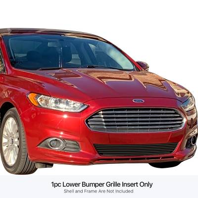 APS - APS Stainless Billet Bumper Grille Black 13-16 Ford Fusion GR06FEI41J