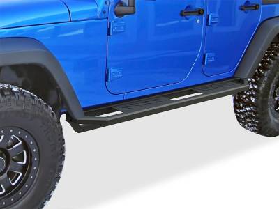 APS - APS Truck Armor Running Boards Black for 07-18 Wrangler JK 4DR IA10SAJ7B