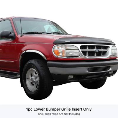APS - APS Stainless Billet Bumper Grille Black 95-98 Ford Explorer GR06FEJ24J