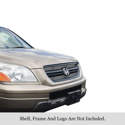 APS - APS Stainless Billet Grille Brushed 03-05 Honda Pilot GR08FGA05C
