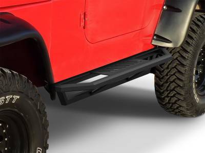 APS - APS Truck Armor Running Boards Black for 87-06 Wrangler YJ/TJ IA10SJH4B