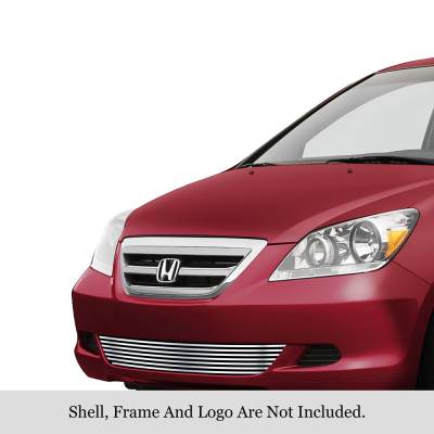 APS - APS Stainless Billet Bumper Grille Brushed 05-07 Honda Odyssey GR08FGA20C