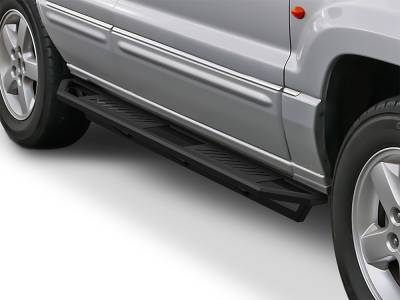APS - APS IA10SJI3B Truck Armor Running Boards Black for 99-04 Grand Cherokee