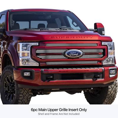 APS - APS Stainless Billet Grille Polish 20-22 Ford Super Duty Lariat GR06FEJ80S