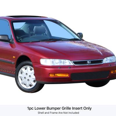 APS - APS Stainless Billet Bumper Grille Black 96-97 Honda Accord GR08FGA35J