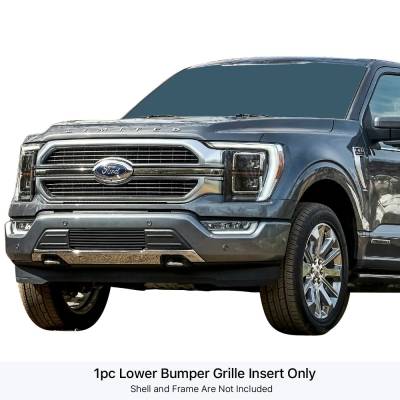 APS - APS Stainless Billet Bumper Grille Black 21-23 Ford F150 GR06FFB34J