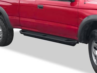 APS - APS IA20SJE4B Truck Armor Running Boards Black for 95-04 Toyota Tacoma Ext