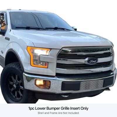 APS - APS GR06FFC13S Stainless Billet Bumper Grille Polish for 15-17 Ford F150