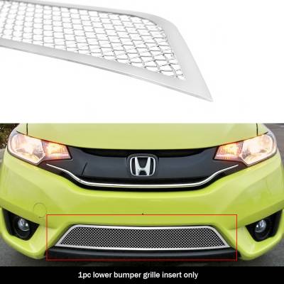 APS - APS Wire Mesh Bumper Grille Polish 15-17 Honda Fit GR08GFD27T