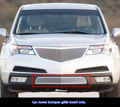 APS - APS Wire Mesh Bumper Grille Polish 10-13 Acura MDX GR08GFH02T