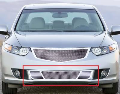 APS - APS Wire Mesh Bumper Grille Polish 09-10 Acura TSX GR08GFH04T