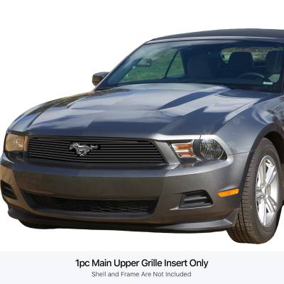 APS - APS Stainless Billet Grille Black 10-12 Ford Mustang V6 GR06FFF54J