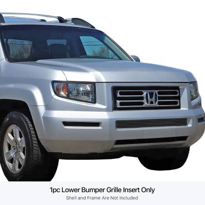 APS - APS Stainless Billet Bumper Grille Black 05-08 Honda Ridgeline GR08HGA16J