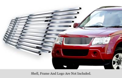 APS - APS Stainless Billet Grille Brushed for 06-12 Suzuki Grand Vitara GR09HEA36C