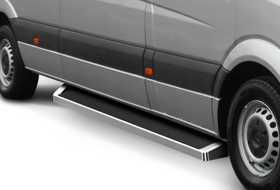 APS - APS IRunning Running Boards Polish for 07-25 Sprinter Van IB04RDJ3A
