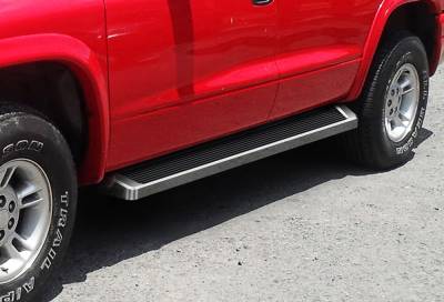 APS - APS IRunning Running Boards Polish for 99-00 Dodge Dakota Quad IB04RIA1A