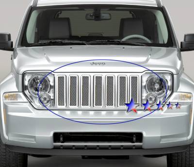 APS - APS Wire Mesh Grille Polish for 08-12 Jeep Liberty GR10GEE51T