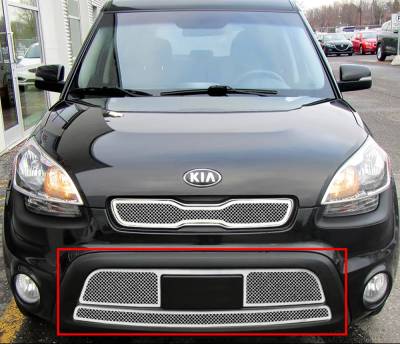 APS - APS Wire Mesh Bumper Grille Polish for 12-13 Kia Soul GR11GEI62T