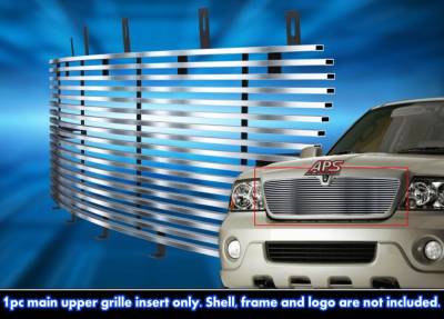 APS - APS Stainless Billet Grille Brushed 03-04 Lincoln Navigator GR12HEC76C