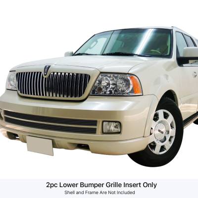 APS - APS Stainless Billet Bumper Grille Black 05-06 Lincoln Navigator GR12HEJ18J