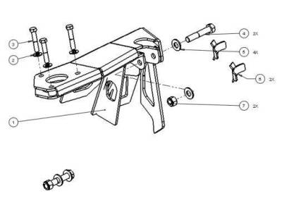Baja Kits - Baja Kits BJK1327001 Front Frame Side Bypass Mount 15+ Colorado/Canyon