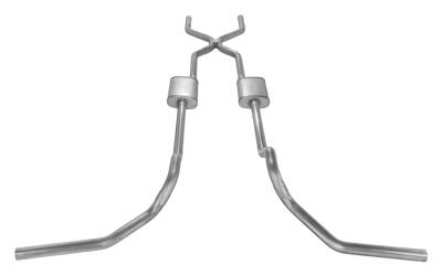 Pypes Performance Exhaust - Pypes SGT78R Crossmember Back w/H-Pipe Split Rear Dual Exhaust Kit for 67-74 GM