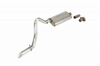 Pypes Performance Exhaust - Pypes SJJ15S Rear Stainless Steel Cat Back Exhaust System for 97-06 Wrangler TJ