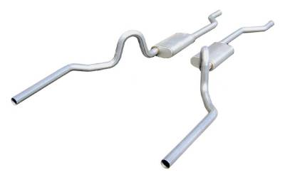 Pypes Performance Exhaust - Pypes SGA30T 2.5" Crossmember Back w/o X-Pipe Exhaust System for 64-72 GM A-Body