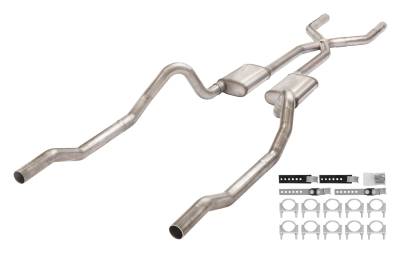 Pypes Performance Exhaust - Pypes SMB13R 3" Crossmember Back Exhaust w/X-Pipe for 66-74 Mopar B-Body