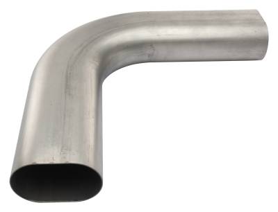 Pypes Performance Exhaust - Pypes PVM42 3" Low Profile Oval 90-DEG Horizontal Exhaust Bend Pipe Universal