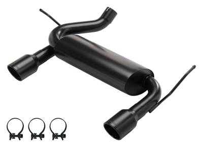 Pypes Performance Exhaust - Pypes SJJ20SB Dual Exit Axle Back Black Exhaust System for 07-18 Wrangler JK