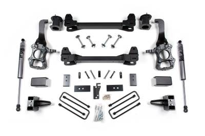 Zone Offroad - Zone Offroad ZONF82F 6" FOX Shock Lift Kit 4" Rear Block 2014 Ford F150 2WD