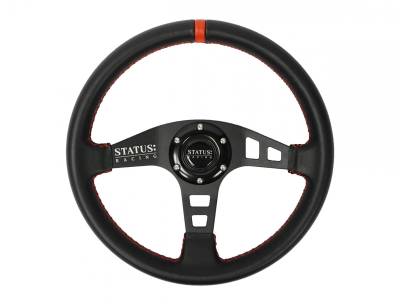 PRP - PRP SRG162 Flat Leather Steering Wheel 13" Diameter Red
