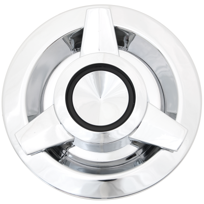 Wheel Vintiques - Wheel Vintiques 1038-CHROME 6" Plain 3-Bar Chrome Cap