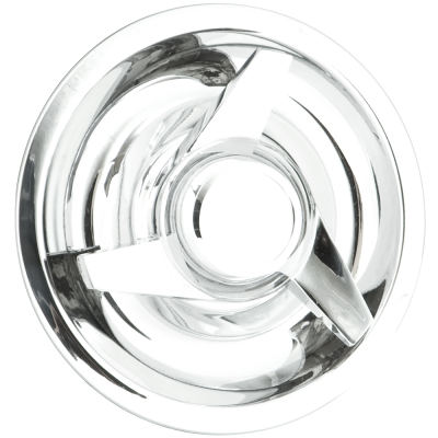 Wheel Vintiques - Wheel Vintiques 1018-C-1L 7" LH Plain Swept Knock-Off Chrome Cap