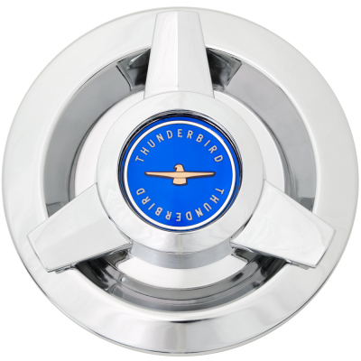 Wheel Vintiques - Wheel Vintiques 1038-BLUR 6" T-Bird 3-Bar Blue Cap