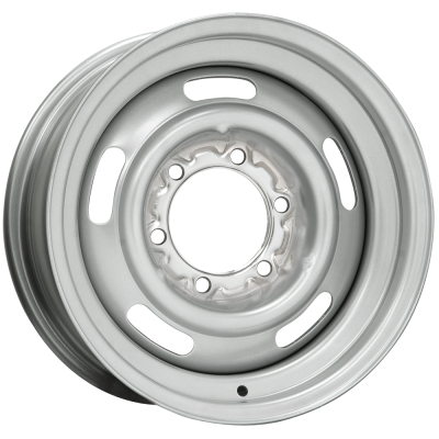 Wheel Vintiques - Wheel Vintiques 35-580604A Pickup Rallye 15x8 6x5.5 4" BS Silver