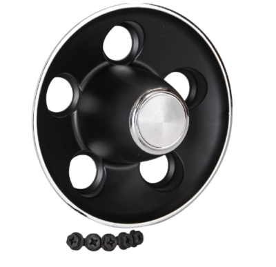 Wheel Vintiques - Wheel Vintiques 5001-B Mopar Rallye Cap Black 5x4.5