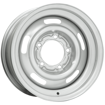 Wheel Vintiques - Wheel Vintiques Pickup Rallye 15x8 5x5.0 4" BS Silver 37-580504A