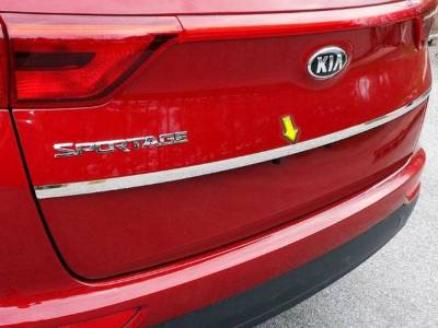 Quality Automotive Accessories - QAA LB17835 1Pc Stainless Steel Rear License Trim for 2017-2022 Kia Sportage