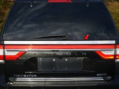 Quality Automotive Accessories - QAA LB55655 1Pc Stainless Rear License Trim for 2015-2017 Lincoln Navigator