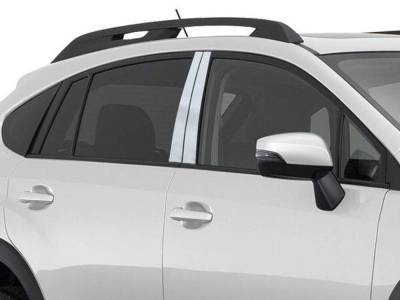Quality Automotive Accessories - QAA PP13425 4Pc Stainless Steel Pillar Trim for 2016-2023 Subaru Crosstrek
