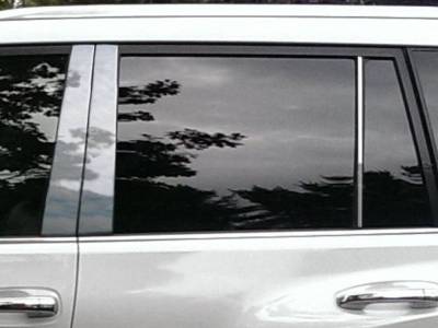 Quality Automotive Accessories - QAA PP10123 6Pc Stainless Steel Pillar Trim for 2010-2020 Lexus GX460