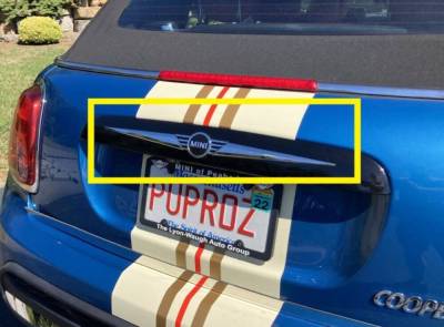 Quality Automotive Accessories - QAA LB72880 2Pc Stainless Rear License Trim for Mini Cooper 2DR Convertible