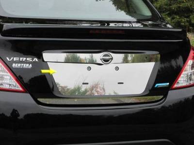 Quality Automotive Accessories - QAA LP12530 1Pc Stainless License Plate Bezel for 2012-2019 Nissan Versa