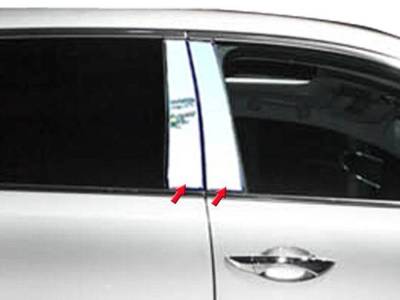 Quality Automotive Accessories - QAA PP14297 4Pc Stainless Steel Pillar Trim for 14-20 Acura MDX