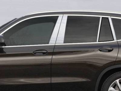 Quality Automotive Accessories - QAA PP18942 8Pc Stainless Steel Pillar Trim for 2018-2024 BMW X3