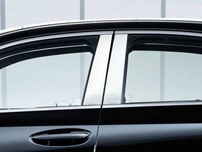 Quality Automotive Accessories - QAA PP19106 4Pc Stainless Steel Pillar Trim for 2019-2025 Lexus ES
